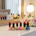 High Pigmented Fur Style Fluffy Lipstick Set 6 Pcs Creamy Multicolor Lipsticks