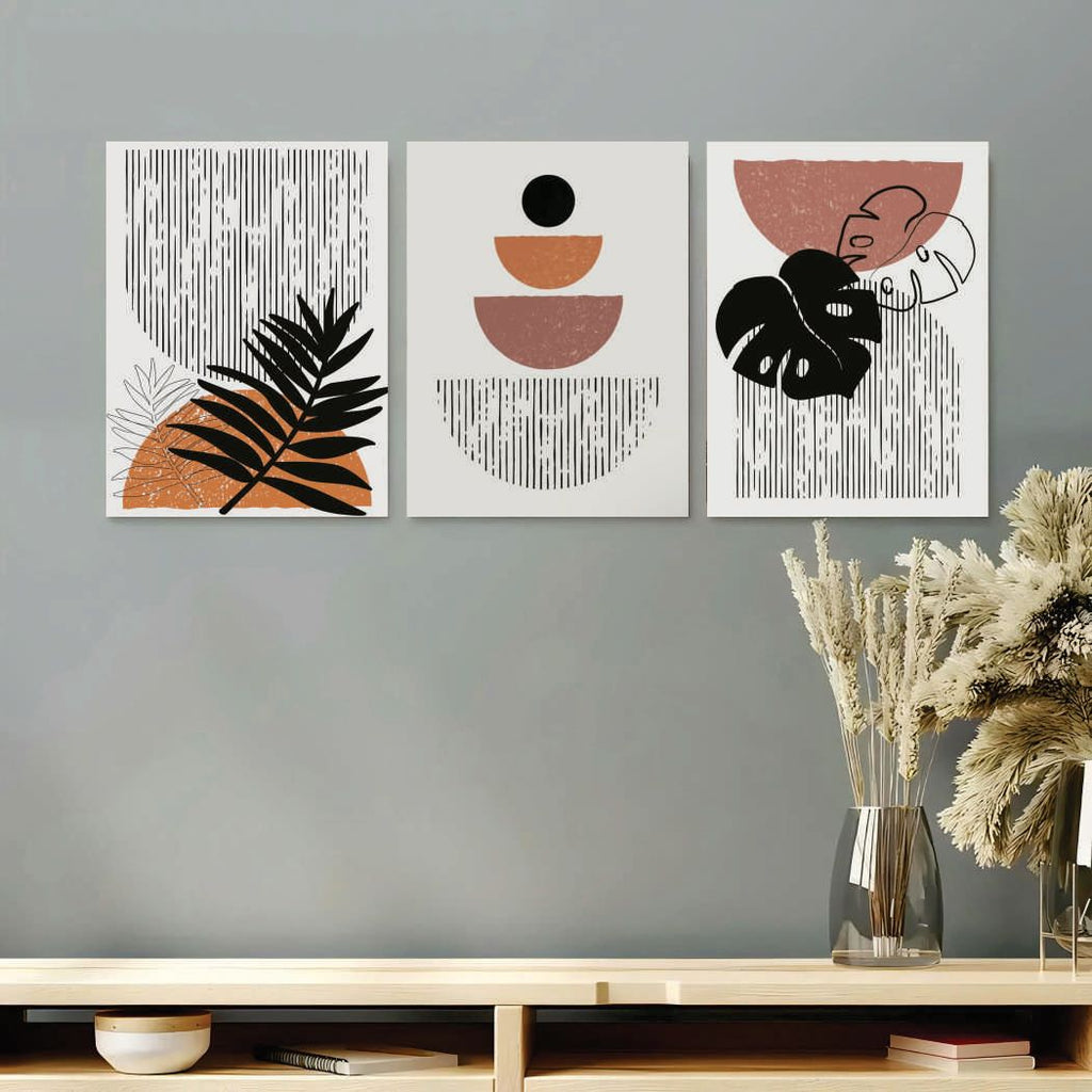 Set of 3 Premium Wall Art Photo Tiles – Modern Home Decor Sets  8x11