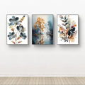 Nature’s Trio – Wooden Framed Wall Art (3 Pieces, 2 Sizes)