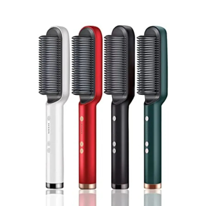 909 Hair Straightener Brush | 6 Heating Modes Electric Hair Straightener Comb (Random Color)