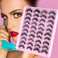 20 Pairs Eyelash Tray - Cosmetic Product Designed For Eye Care And Daily Makeup Routine (Mix Designs)