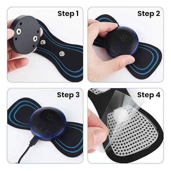 Wireless EMS Mini Body Massager – Portable Butterfly Massager for Blood Circulation & Pain Relief