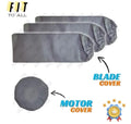 Universal Ceiling Fan Blade & Motor Cover Set – Dustproof, Washable Fabric Protection for Home & Office Fans