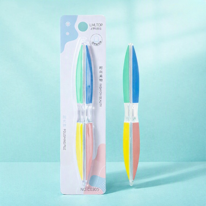 LMLTOP 4-Way Beauty Manicure Nail File & Polishing Buffer – Professional Nail Shaper & Shine Buffer