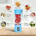 6 Blade Mini Portable Usb Juicer Blender Rechargeable - Kitchen Appliance Designed For Juice Blending And Daily Beverage Routine (Random Color)