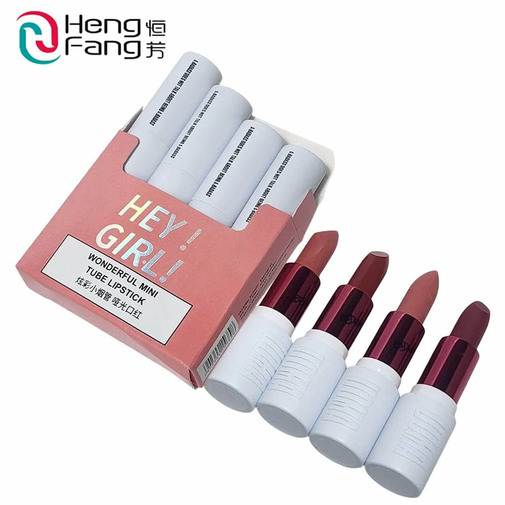 Hey Girl 4 Pcs Lipstick Set Creamy Multicolor Lipsticks