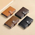 PU Leather Wallet & Pop up card holder - Brown/Black