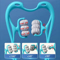 6 Wheel Pressure Point Neck Massager Relieve Neck Back And Shoulder Pain Random Color 3385156