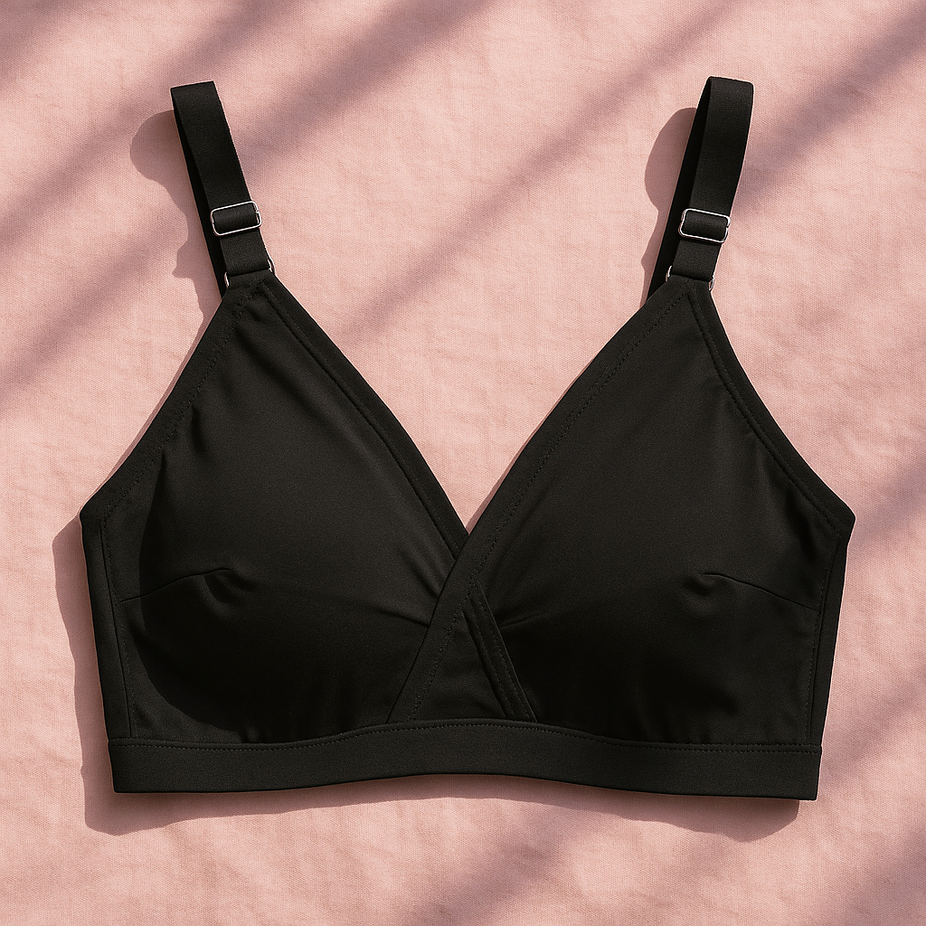 Black SADA Cotton Bra – Soft  3 Hook Support Bra for Women - 32
