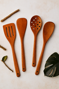Pack Of 4 Wooden Spoon Set Light Brown Kitchen Tools Gadgets Kitchen Essentials For Daily Meal Preparation Suitable For All Types Of Cooks From Beginners To Experts
