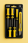 Set Of 5 Screwdrivers 1 Cutter High Quality Hand Tool Kit With 2 Straight 3 Cross Screwdrivers Sharp Cutter For Household And Diy Use