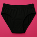 Jersey Plain Panty for Women – Lightweight, Comfortable &amp; Soft Everyday Wear Underwear, Available in Sizes S, M, L (Black) - Small
