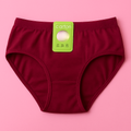 Jersey Plain Panty for Women – Soft, Lightweight &amp; Comfortable Everyday Underwear, Breathable Jersey Fabric in Maroon - Small