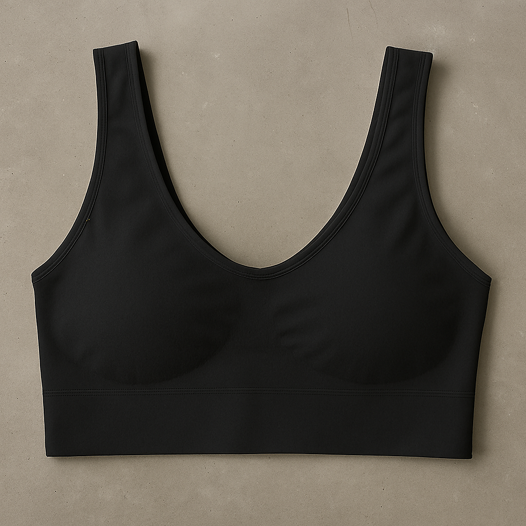Ladies Air Bra Soft Jersey Fabric Plain Non Padded Design Comfortable Lightweight Everyday Wear Lingerie In Black Color Stretchable Size