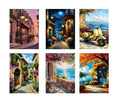 Pack Of 6 Sticky Wooden Canvas Frames For Wall Decore Aesthatic Art / Sticky Phototiles For Room Wall Decoration