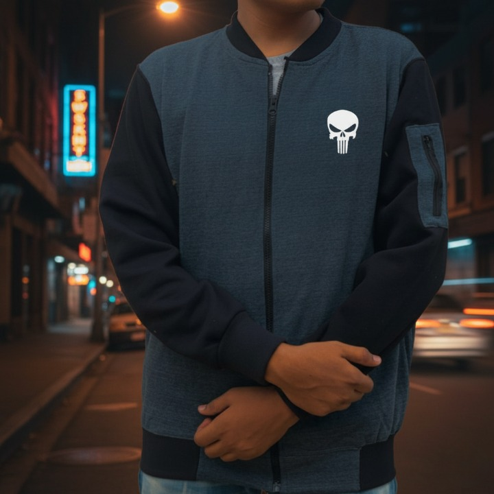 New Winter Collection Printed Zipper Jacket for Men &amp; Boys – French Fleece, Premium Quality, Stylish, Warm &amp; Comfortable Winter Wear (M, L, XL) - Medium
