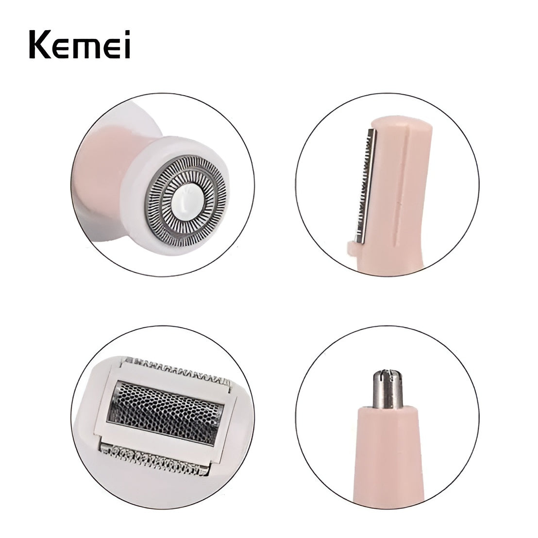 Kemei 4 In 1 Rechargeable Hair Remover Shaver Ladies Epilator Km 3024 Random Color 2706088