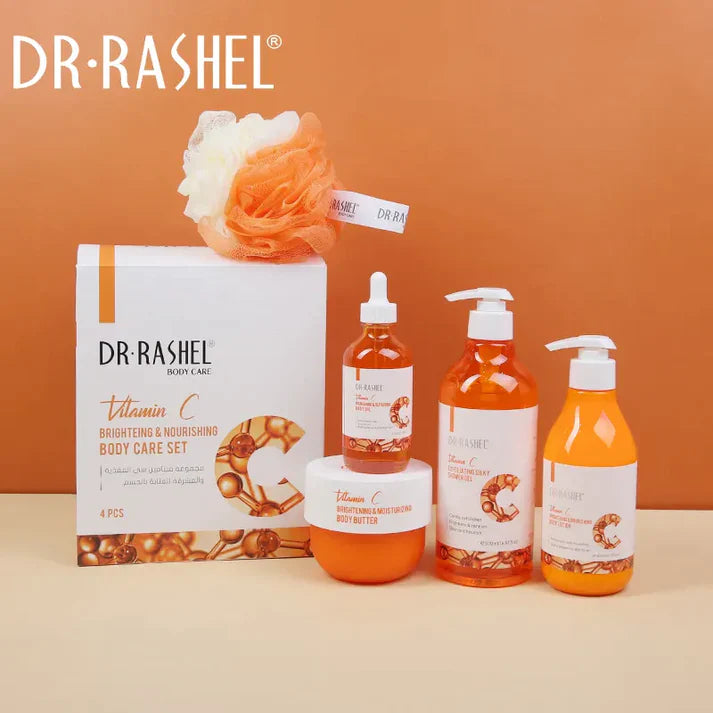 Dr Rashel Vitamin C Brightening Nourishing 4 Pieces Body Care Set Gift Box Body Care Set