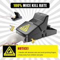 Best Seller Pest Control Catcher Automatic Spring Reusable Plastic Black Rat Mice Mouse Traps 4