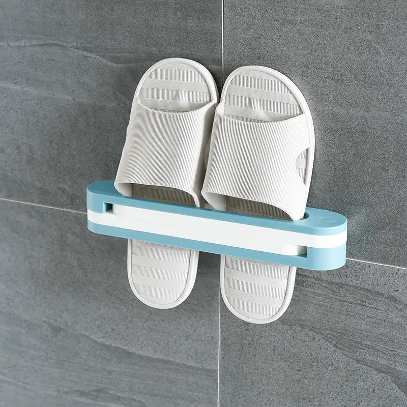 3 In 1 Shoes Rack Wall Mounted Folding Slippers Shoes Bathroom Towel Hanger Organizer Rack In House Shoes Stand Hanging Shelf Rack Holder For Multipurpose Userandom Color
