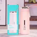 Nice Glass Bottle Water Mini Flask Bottle With Vaccum Flask And Loop Temperature Resistant 400Ml Random Colors 2151157