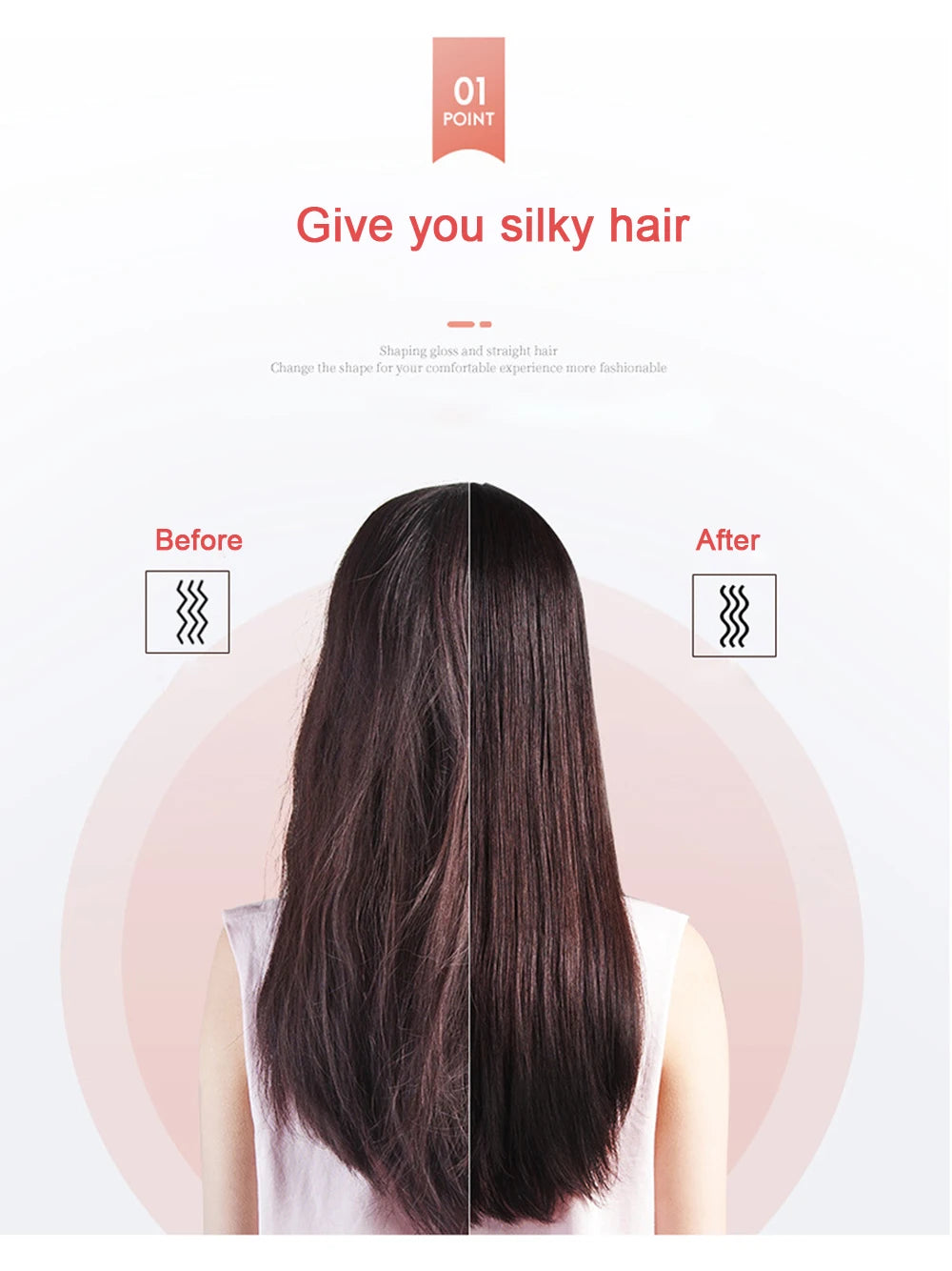 Hair Straightening Comb Brush Curling Comb Dual Purpose Hair Straightener Styling Comb Splint Does Not Damage The Inner Buckle For Professional Salon At Home Random Colors