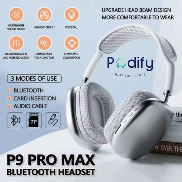 P9 Pro Max Wireless Bluetooth Headphones with Box Packing