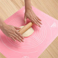 Silicone Baking Mat With Measurements Heat Resistant Cookie Sheet Oven Liner Non Stick Flour Rolling Mat Baking Mat Kneading Dough Pad Random Color