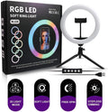 26Cm Mj26 102 Rgb Led Soft Ring Light Soft Ring Light With Lighting And Smart Phone Holder