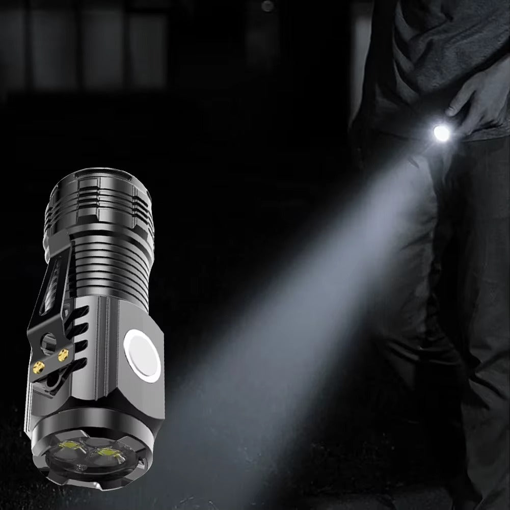 Mini Flashlight Flash Super Power Waterproof Camping Light Pocket Flashlight With Clip Usb Rechargeable Powerful Flashlight