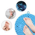 Circular Jogging Finger Press Board Foot Massage Foot Pad Adult Toe Press Board Meridian Through Soft Silicone Pedal Board Blue