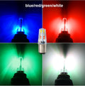 Pack Of 2 Headlight Backlight Bulb Yellow White Beam Red Blue Flasher Universal For All Bikes