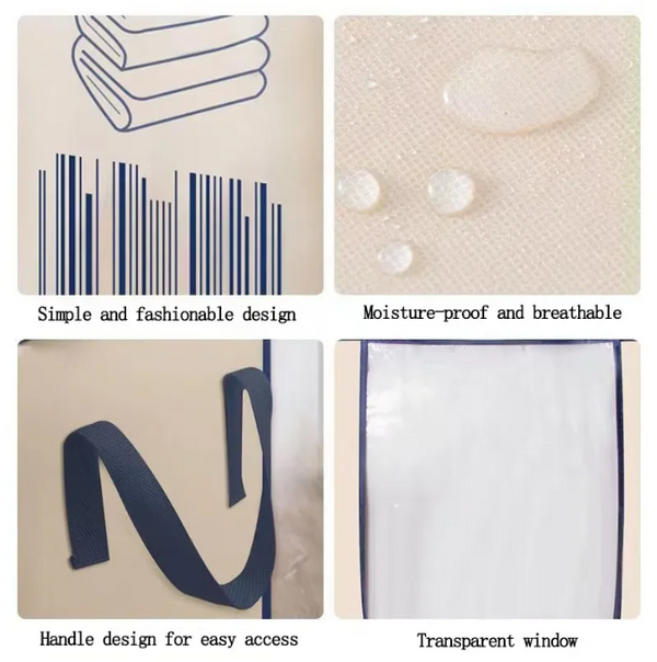 Heavy Quality Barcode Print Storage Bag Non Woven Good For Cloth Storage