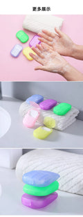 Pack Of 10 Travel Soap Outdoor Portable Mini Paper Soap Paper Washing Hand Bath Random Color