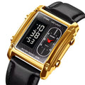 Original Skmei 1868 Boys New Style Design Famous Watch Digital Analog Mens Wrist Watches for Men Luxury Watch - Without Box - Black With Golden Case