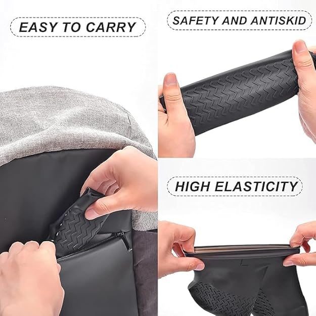 Pair Waterproof Shoe Covers Reusable Silicone Shoes Covers For Rain Random Color