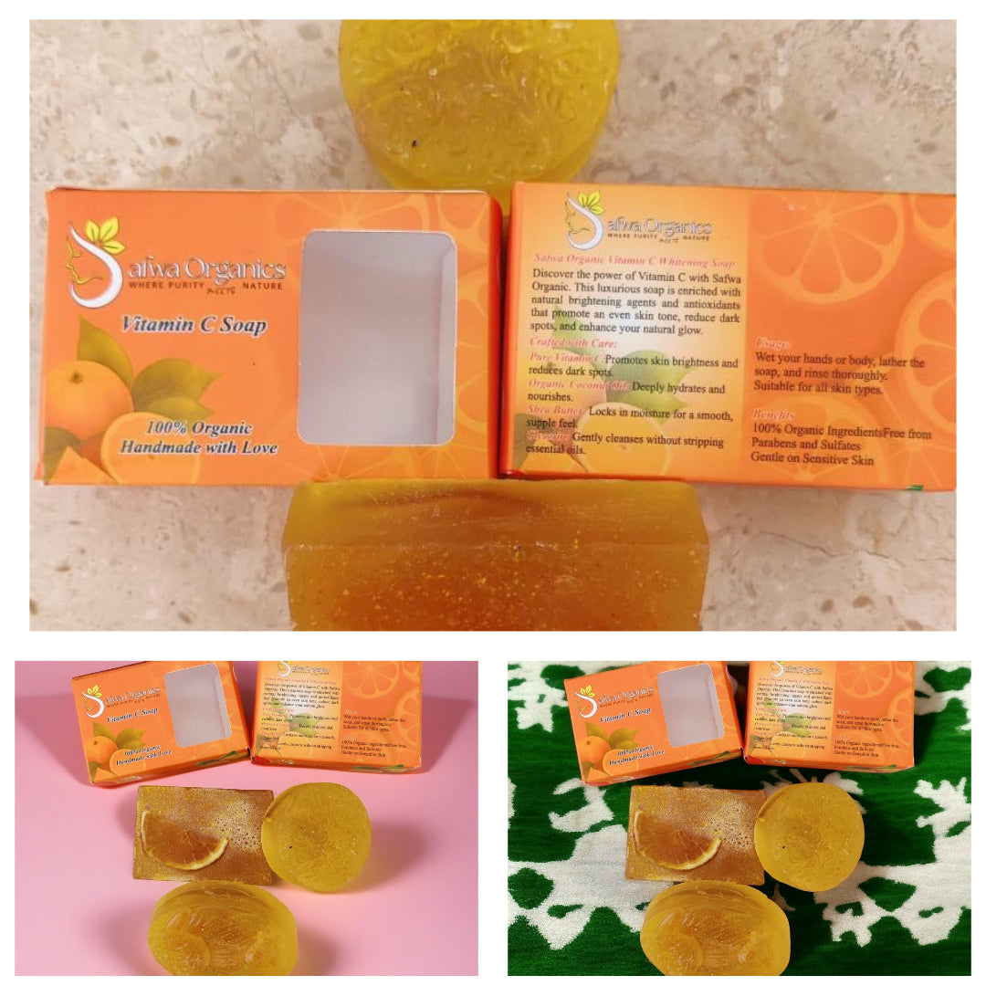 Safwa Organics Vitamin C Soap Organic Handmade Glow Bar Soap Best Quality Soap