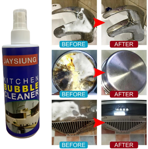 Kitchen Bubble Grease Cleaner 250Ml Dirt Grease Dust Cleaner For Car Kitchen Home