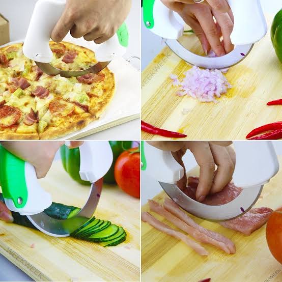 Circular Rolling Knife Stainless Steel Universal Kitchen Knife Round Knife Kitchen Cutter Circular Rolling Knife 1105643