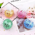 Fidget Squeeze Anti Stress Mesh Squishy Ball Squeeze Grape Ball Pack Of 3Random Color