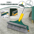 3 In 1 Floor Scrub Brush With Long Handle Household Cleaning Brush Random Color