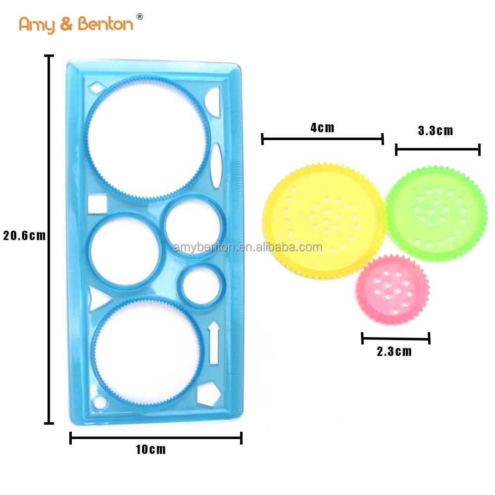 Colorful Plastic Templates Drawing Ruler Painting Pack Of 2