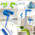 Flexible Micro Fiber Duster With Telescopic Stainless Steel Handle For Fan Cleaning Specially Random Color