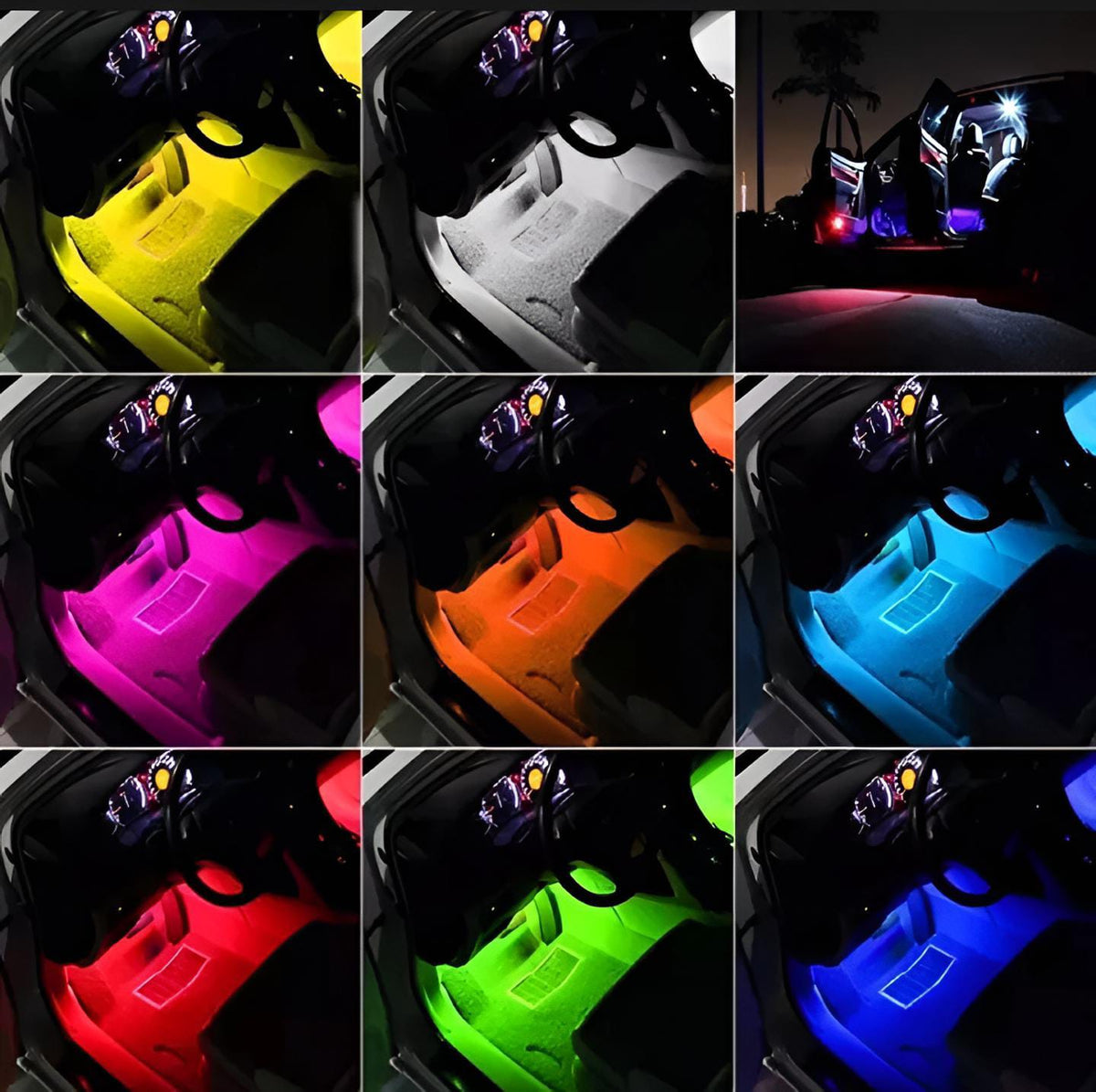 Interior Light With Remote 12 Led Rgb Light Strip Without Button For Bikecarjeeb And All Vehicles With Box Packing
