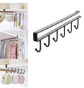 10 Hooks Mug Cups Wine Glasses Storage Hooks Kitchen Utensil Ties Belt And Scarf Organizer Hanging Hook Rack Holder Under Cabinet Closet Random Color 777485