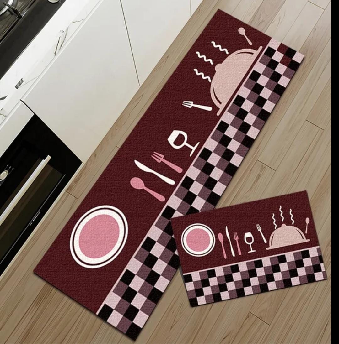 Antislip Bathroom Mats Pack Of 2Pcs Random Designsize401204060Cm