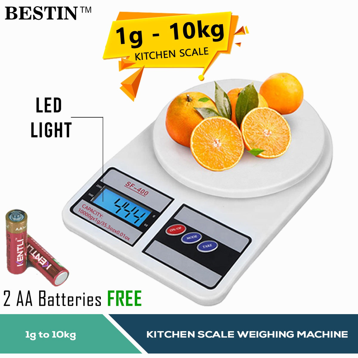 Imported Battery Operated Digital Weight Machine 10Kg Digital Kitchen Scale Mini Weight Machine Weight Scale Vegetable Dry Fruit Scales Portable Liquid Kitchen