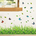 New 3D Fresh Green Plant Removable Green Grass Pvc Wall Stickers Home Decor Waterproof Diy Removable Art Vinyl 7 Inch X 54 Inch
