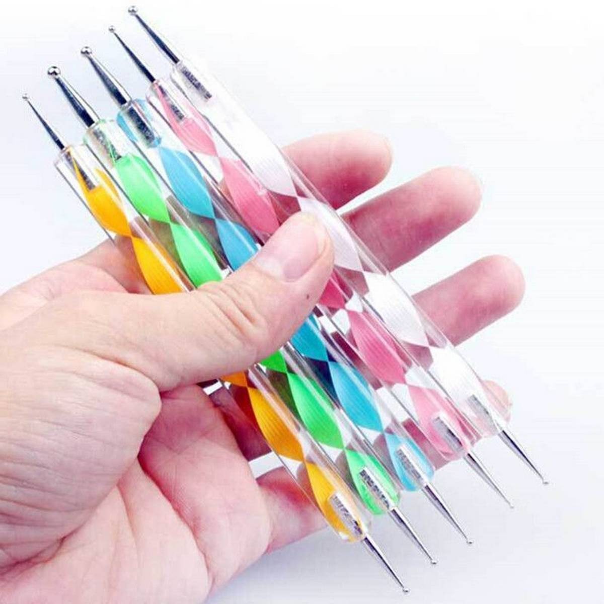 5Pcs Dotting Pen Tool Nail Art Dot Doting Tool Set Manicure Painting Kit Design