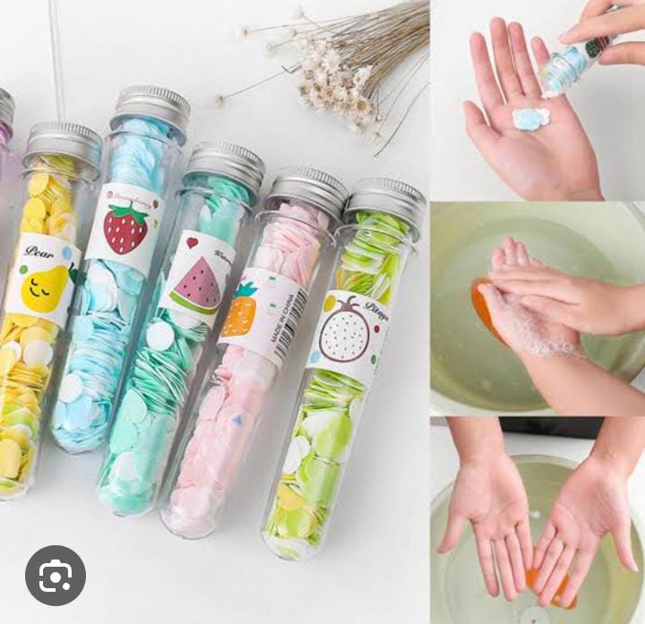 200 Pcs Disposable Paper Soap With Portable Tube Bottle Multi Color Travel Soap Sheets For Hand Washing Camping And Outdoor Use 3214557